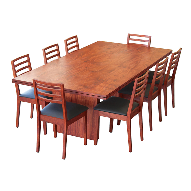 Solid Red Gum dining table and chairs